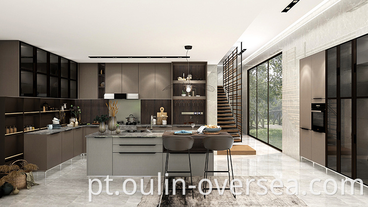 Brown high-end kitchen customized for sale kitchen cabinets